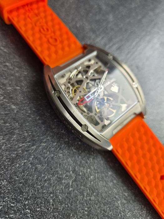 Zegarek CIGA DESIGN Edge Skeleton Automat pomarańczowy!