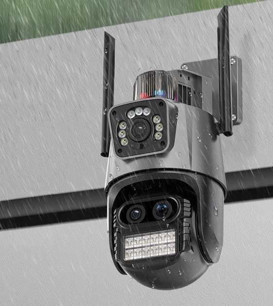 Вулична WiFi IP камера Anbiux P10QS 9Мп 3 об'єктиви Zoom 8х+карта 64ГБ