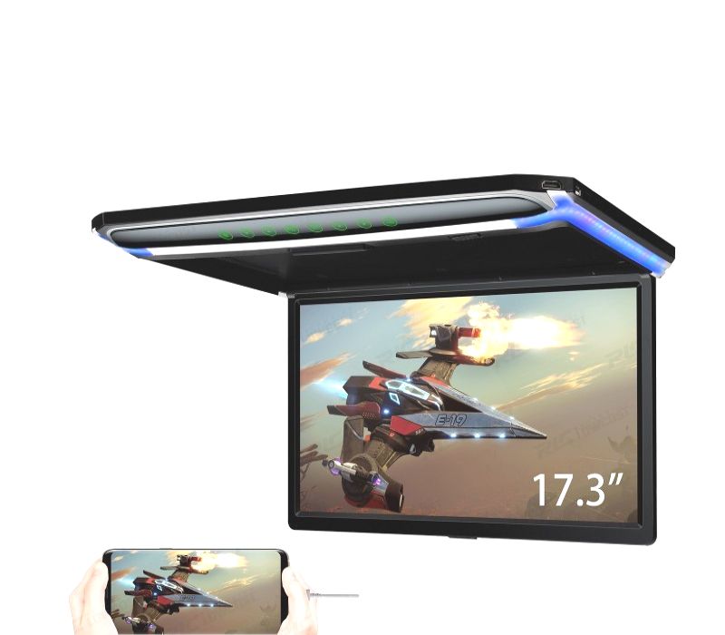 ECRÃ DE TETO DE 17,3" ULTRA FINO COM HDMI LUZ LED 1080P USB E SD