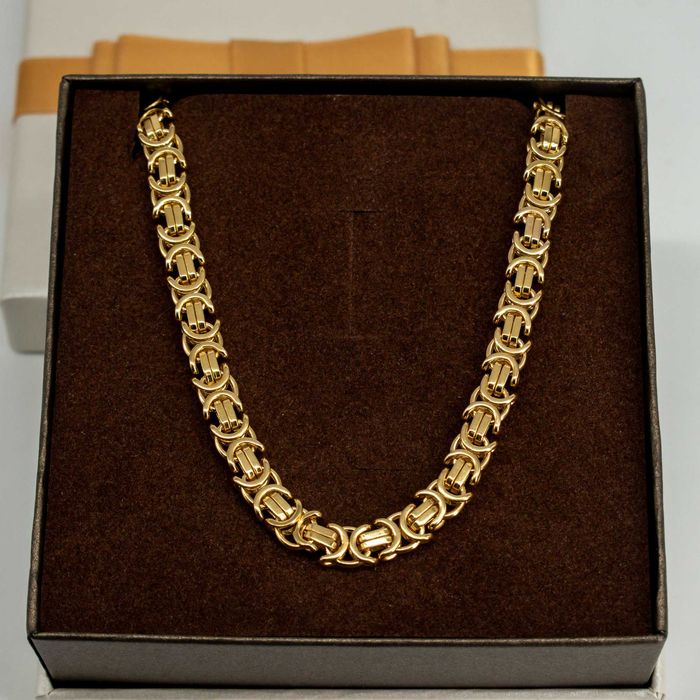 Złoty łańcuszek 585 54,58 gram 60cm Bizantyjski PEŁNY NOWY
