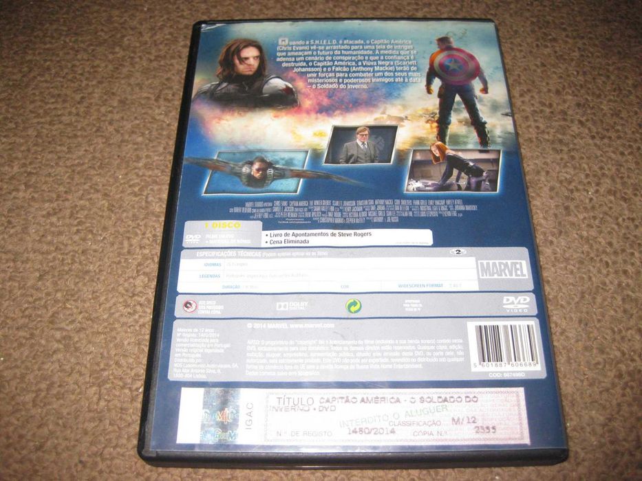 DVD "Capitão América: O Soldado do Inverno" com Chris Evans