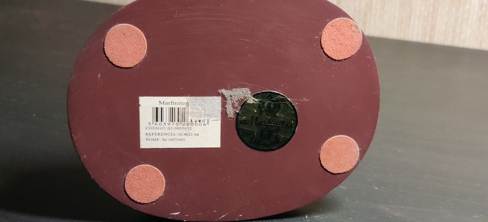 Estatueta S António em marfinite-Louças Falcão;Bom estado;24 cm