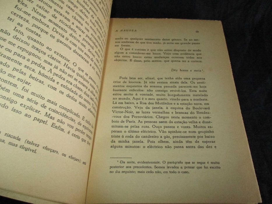 Livro A Náusea Sartre Colecção Século XX Europa-América