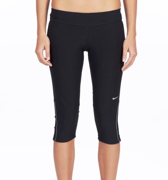 Черные спортивные лосины nike dri-fit короткие леггинсы капри легинсы