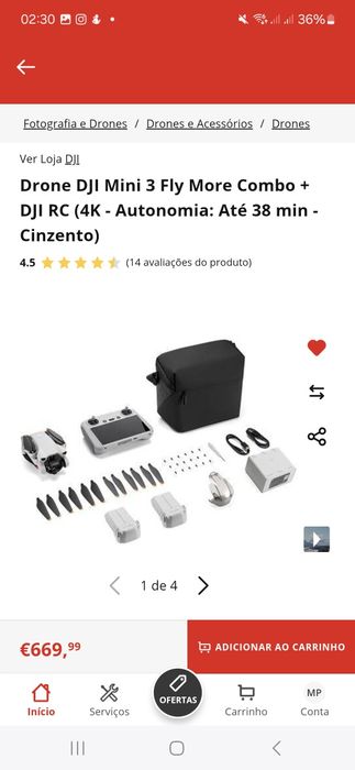 Drone DJI mini 3 Fly More Combo + Dji rc