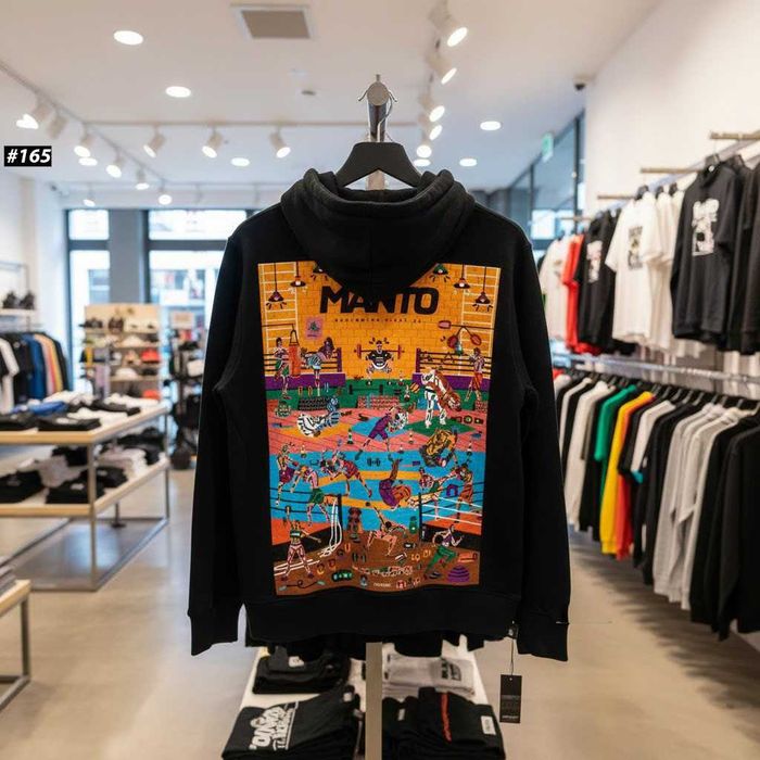 С М Л ХЛ // Худи черное MANTO Stomp // Разные Принты // МАНТО Стомп