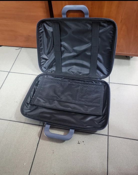 Szara torba na dokumenty, laptop 15,6 cala