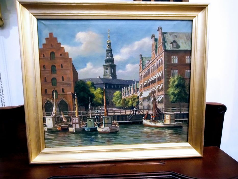 Oryginalny obraz "Christiansborg w Kopenhadze"
