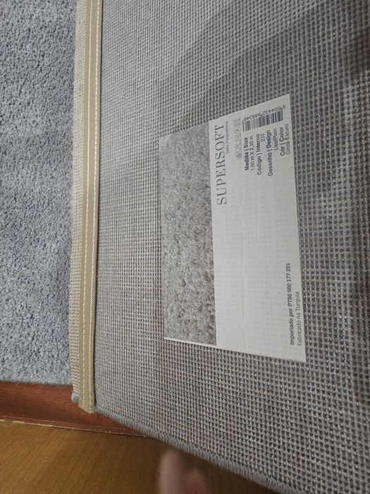 Tapete cinza 1,60 x 2,30