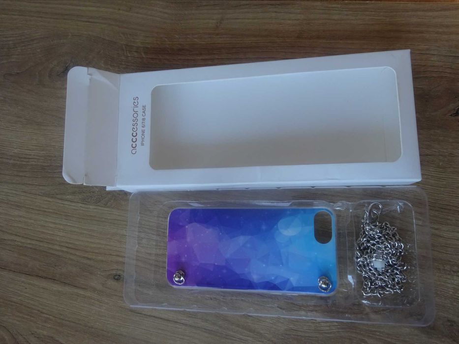 nowe etui do telefonu iphone case 6/8/7 silikonowe niebiesko fioletowe