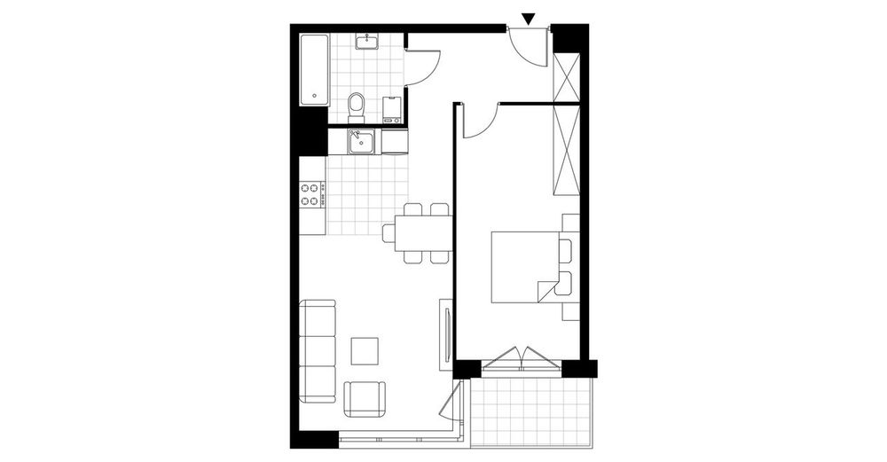 2-pokojowe mieszkanie 49m2 + balkon Bez Prowizji