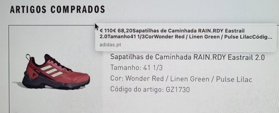 Sapatilha caminhada 41 1/3 Homem/ Mulher