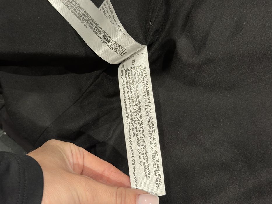 Пуховик натуральний zara xs овер,після хімчистки