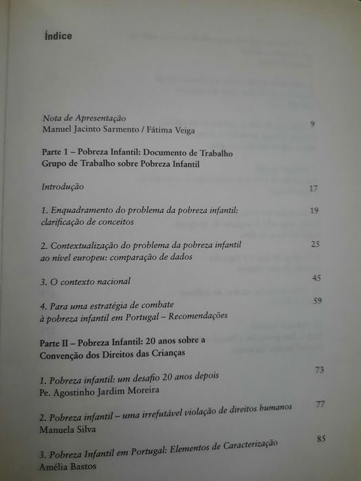 Pobreza Infantil - Manuel Jancinto Sarmento, Fátima Veiga