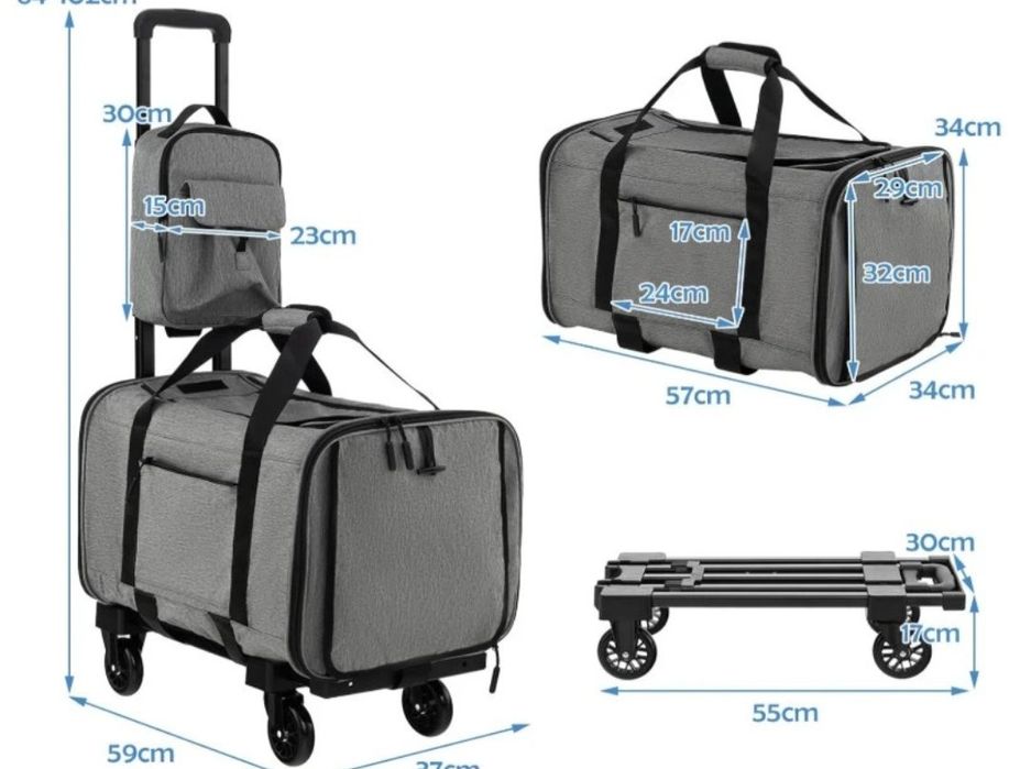 mobilny transporter dla kota lub psa costway