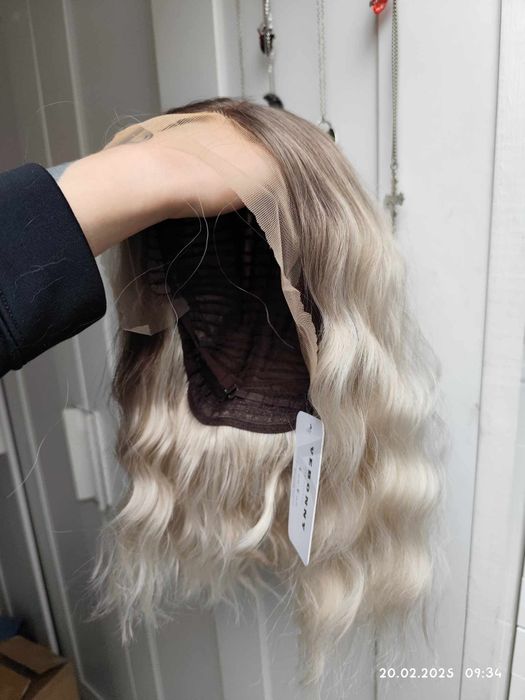 Nowa peruka premium lace front bob ombre sombre blond WIG
