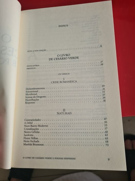 O livro de Cesário Verde e poesias dispersas