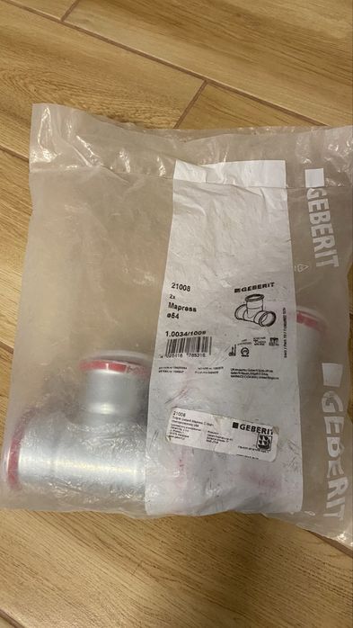 Trójnik Geberit 21008 Mapress C-Stahl równoprzelotowy d54