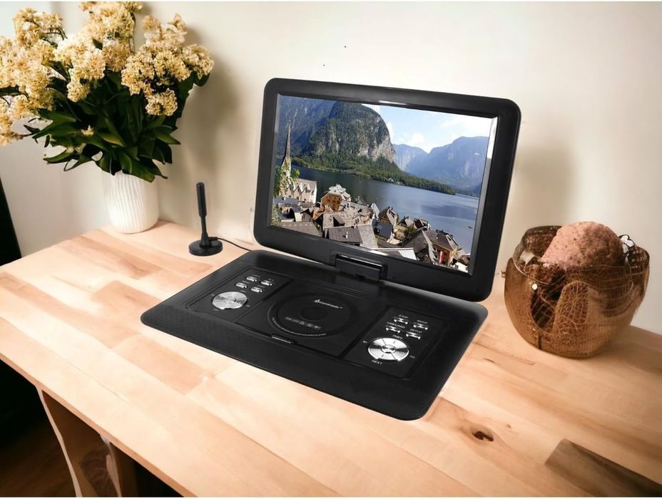 Przenośny odtwarzacz DVD z tunerem DVB-T2 HD i ekranem TFT 15,4