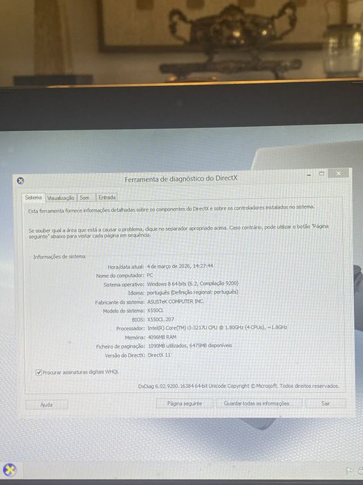 Portátil da ASUS