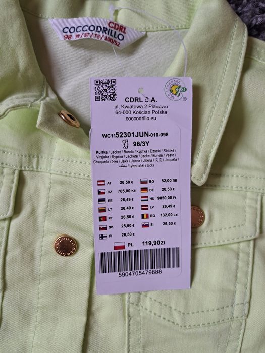 Nowa kurteczka Cocodrillo r. 98