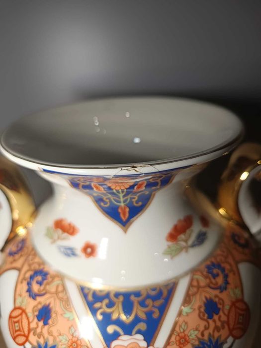 Jarrão em Porcelana Panda – Estilo Imari Oriental