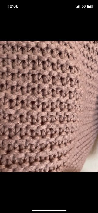 Sweter ażurowy, brudny róż, House, xs/s
