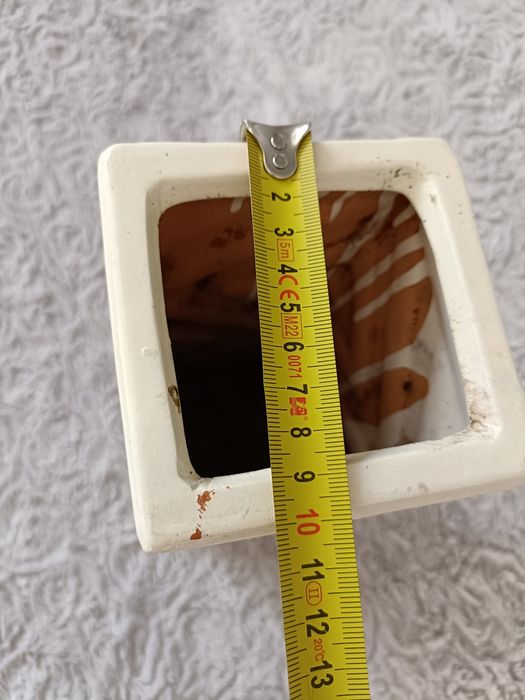 Flakon / wazon biało srebrny