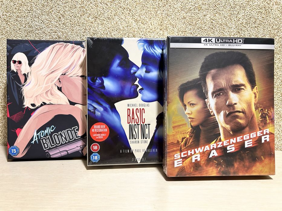 Steelbook 4K Blu-ray Коллекционные издания Стиратель/ Атомна Блондинка/ Гладиатор 1-2