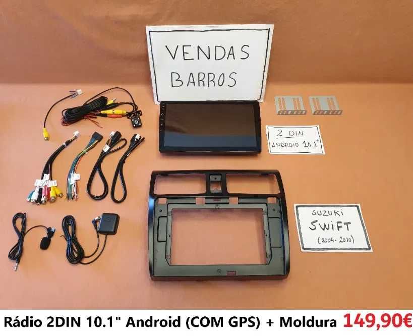 (NOVO) Rádio 2DIN • SUZUKI Swift (2004 a 2017) • Android GPS [4+64GB]