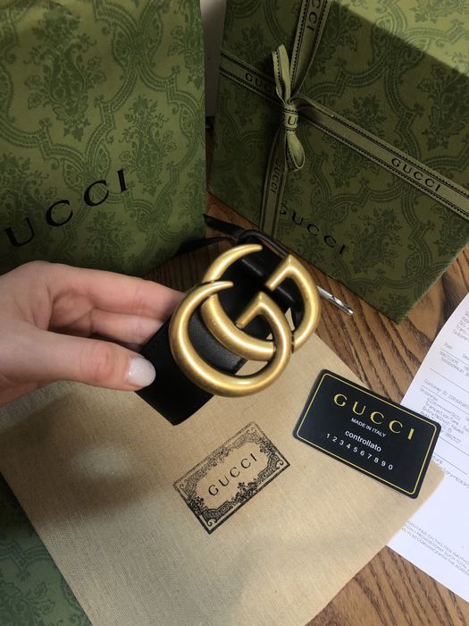 Pasek skorzany Gucci 80-125