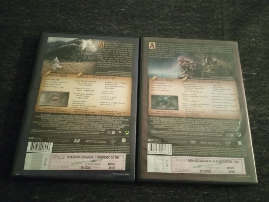 DVDs Senhor dos Anéis Usados