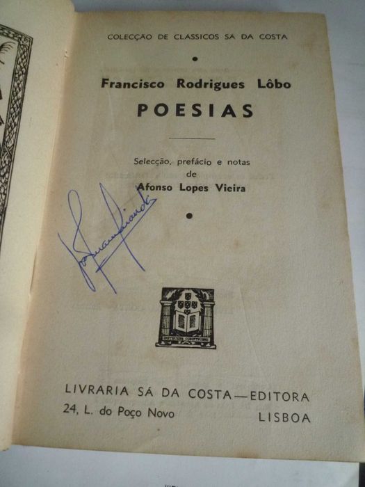 Livro Raro-Francisco Rodrigues Lobo Poesia Prefácio Afonso Lopes Vieir