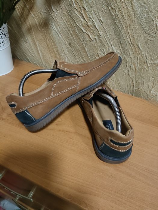 Mokasyny męskie skórzane Lasocki 40 z wkładką wewnątrz 26.5 cm.