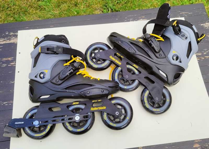 Rolki Rollerblade RB 110 3WD (r. 43) + kask + ochraniacze