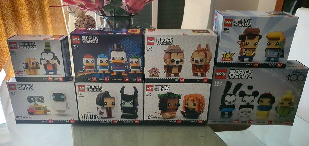Lego BrickHeadz Bricklink Fortnite GWP Ideas One Piece Simpsons e outros