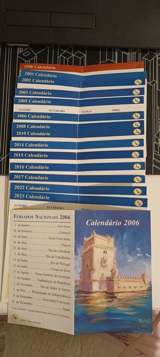 calendários de bolso