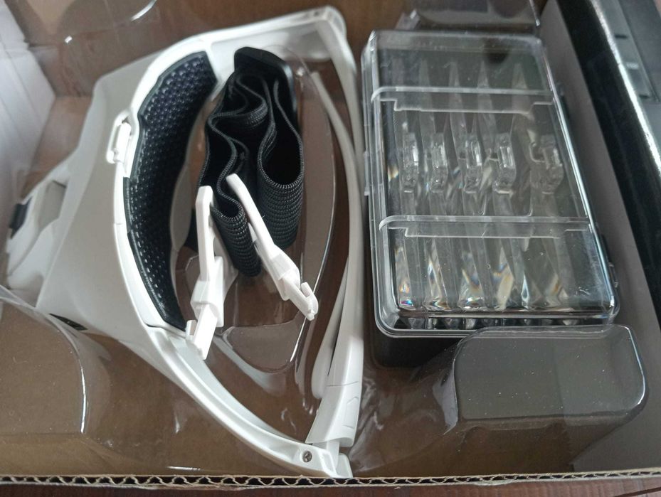Lupa de Cabeça Profissional c/ 2 LEDs e 5 Lentes – NOVA (Versão Upgrade)