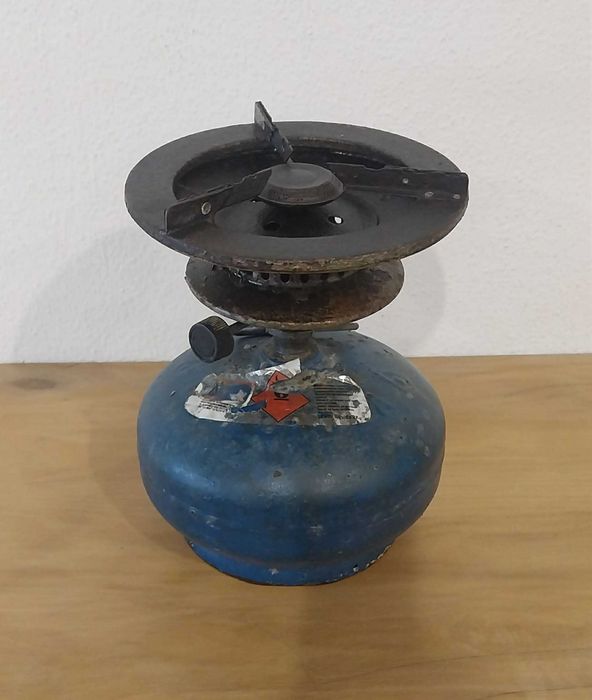 Antigo Fogareiro a Gás de Campismo, Completo. Peça de Coleção / Decoração, VINTAGE!