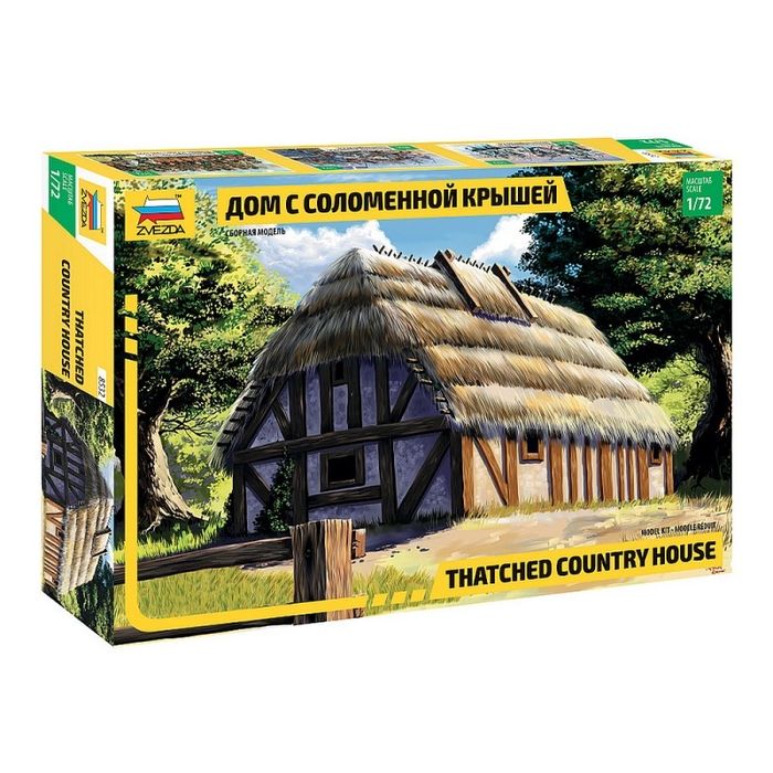 budynek zvezda 8532  Thatched Country House model do sklejania 1:72