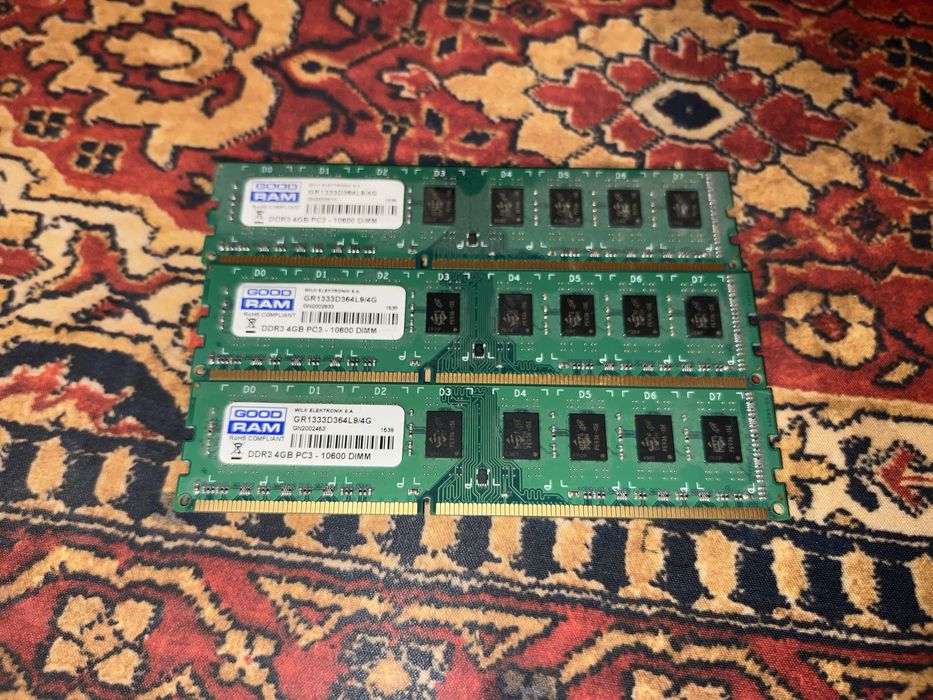 3 kosci ram 1333 mhz 3x4GB