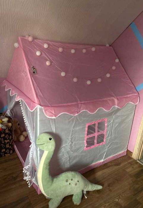 Mega namiot dla Dzieci Zamek Pałac do Pokoju Ogrodu Domu + Lampki LED