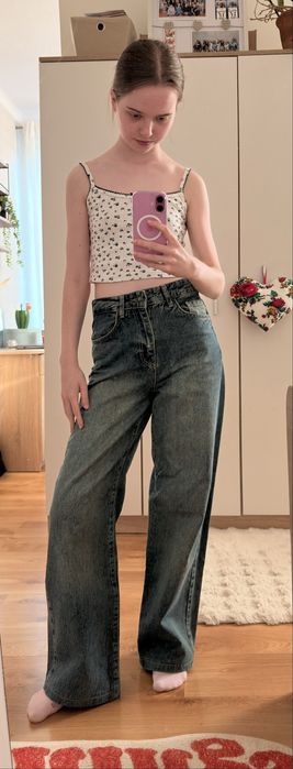 Jeansy wide leg Stradivarius rozmiar 34