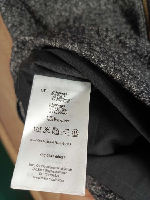 Marc O’Polo spódnica wełniana czarno-szara mini z kieszeniami 40 L