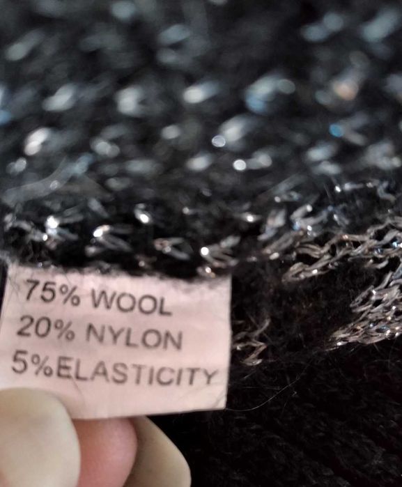 Шарф серебряный вместе с шапкой шапка-шарф длинный шерстяной