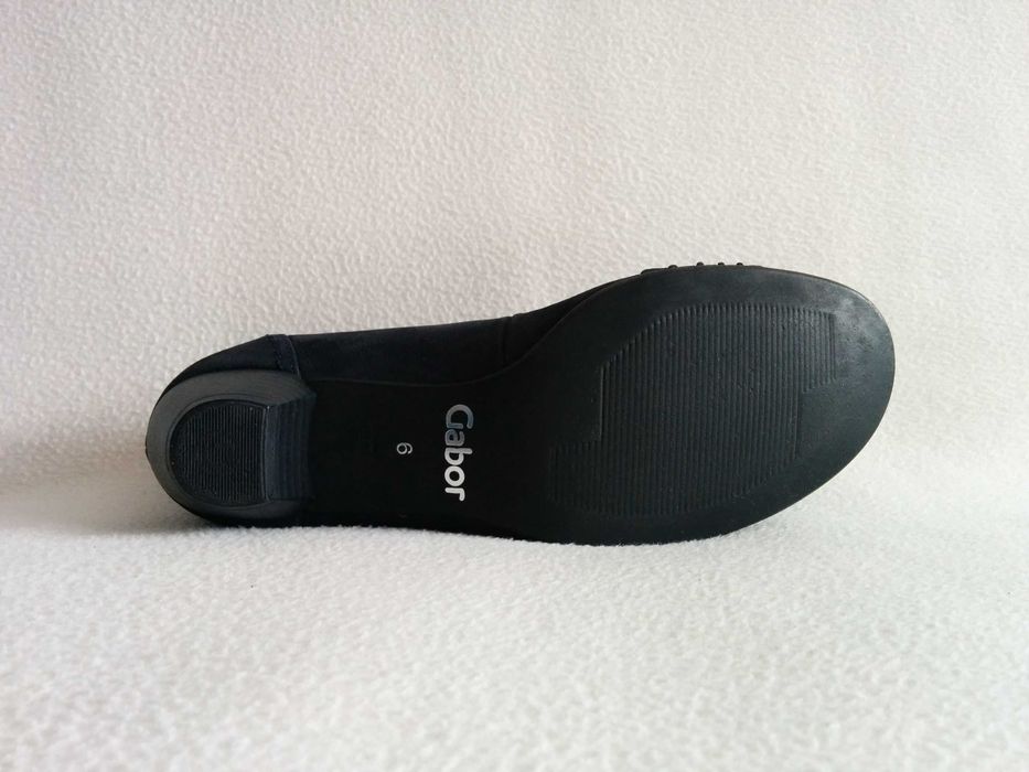 GABOR czółenka ze skóry naturalnej baletki balerinki na niskim obcasie