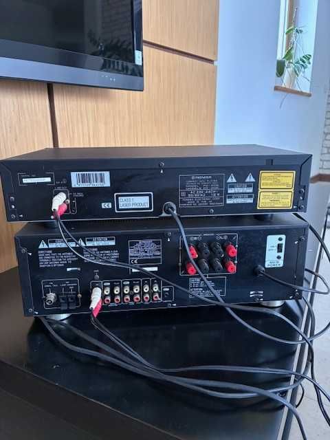 Pioneer SX-305RDS (amplituner) + odtwarzacz CD , lata 90 te