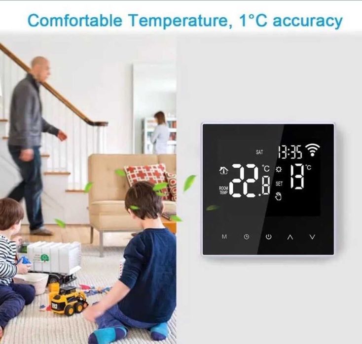 Термостат wi-fi для теплої підлоги МЕ88Н підходить до всіх підлог