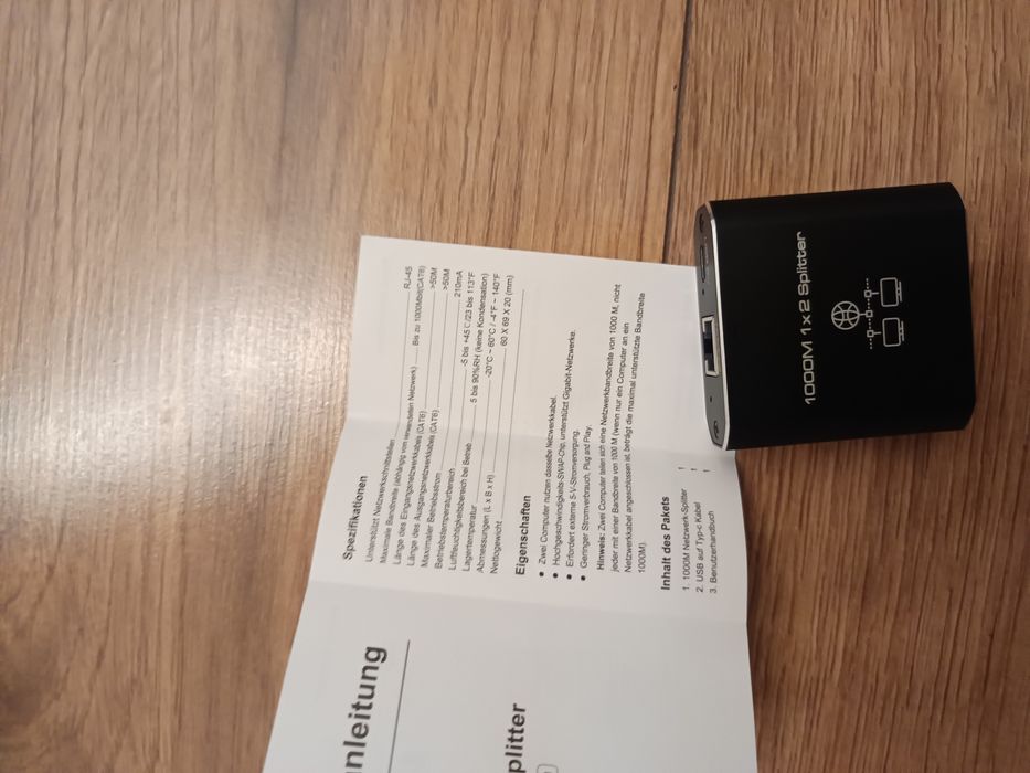 Rozdzielacz LAN 1 na 2 1000 Mbps Ethernet rozdzielacz LAN Splitter