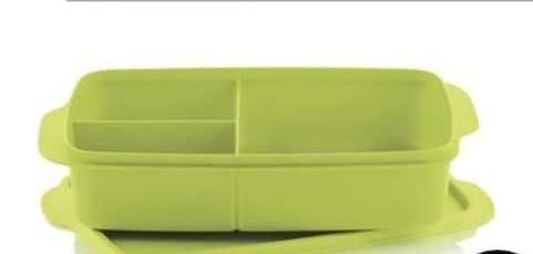 Tupperware caixas retangulares com divisórias